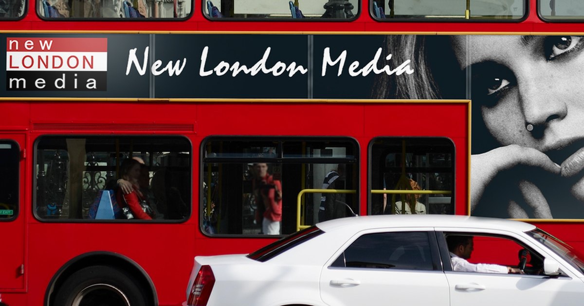 New London Media advertising on a red London double-decker bus