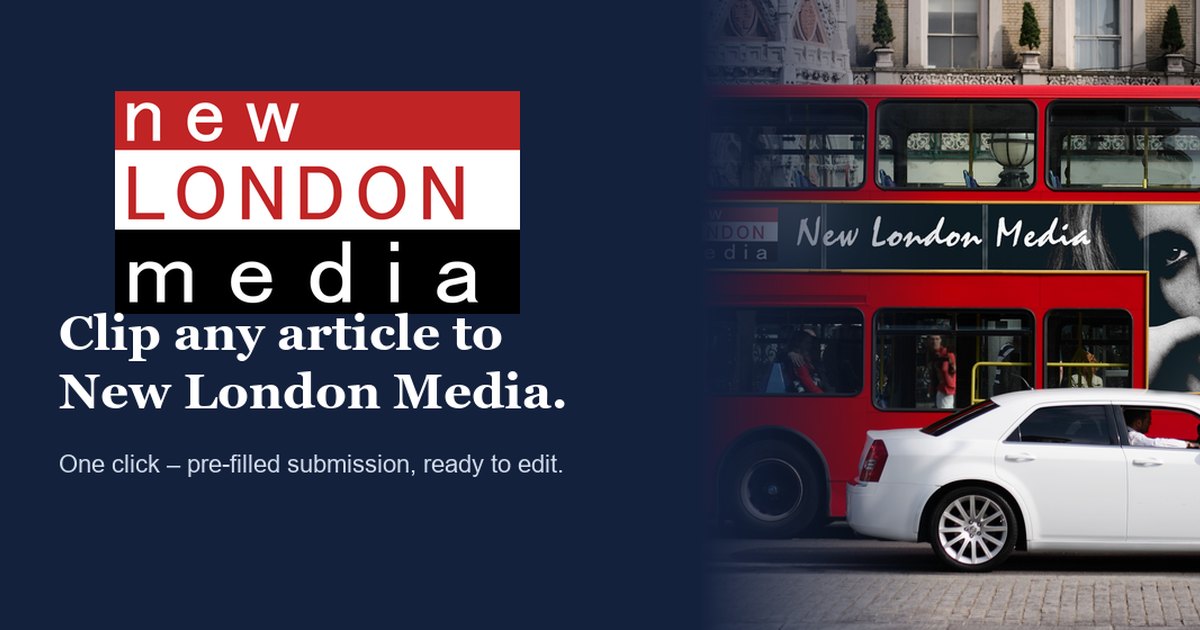 Clip any article to New London Media - one click, pre-filled submission