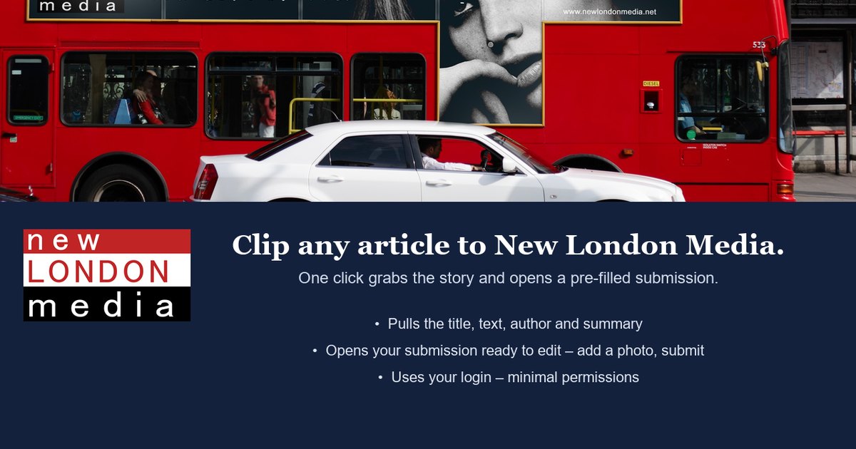 New London Media extension store image: clip any article to New London Media